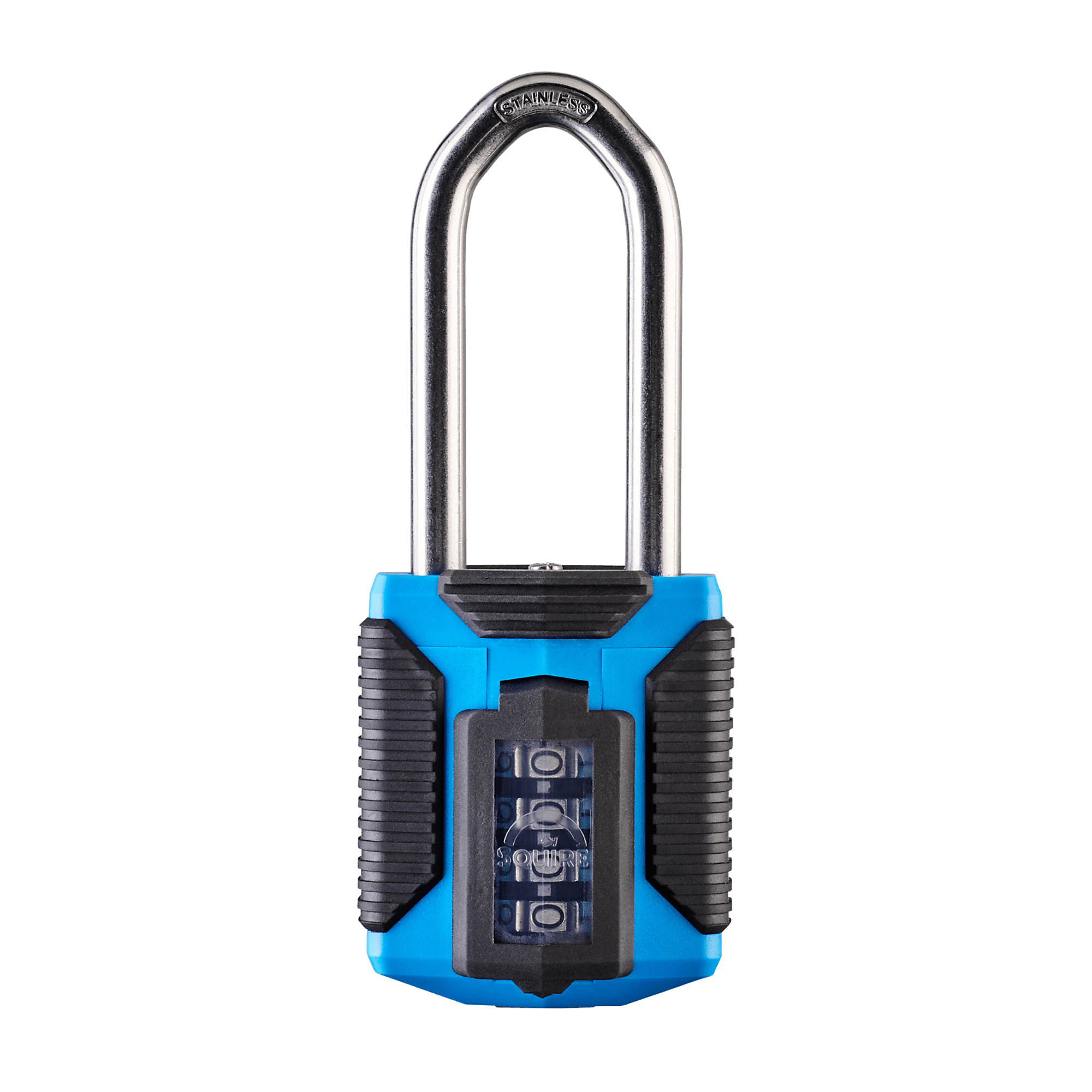 Squire Marine All Terrain Combination Padlock, Rustproof, Long-Shackle, 50mm, 4-Wheel, CP50ATLS/2.5
